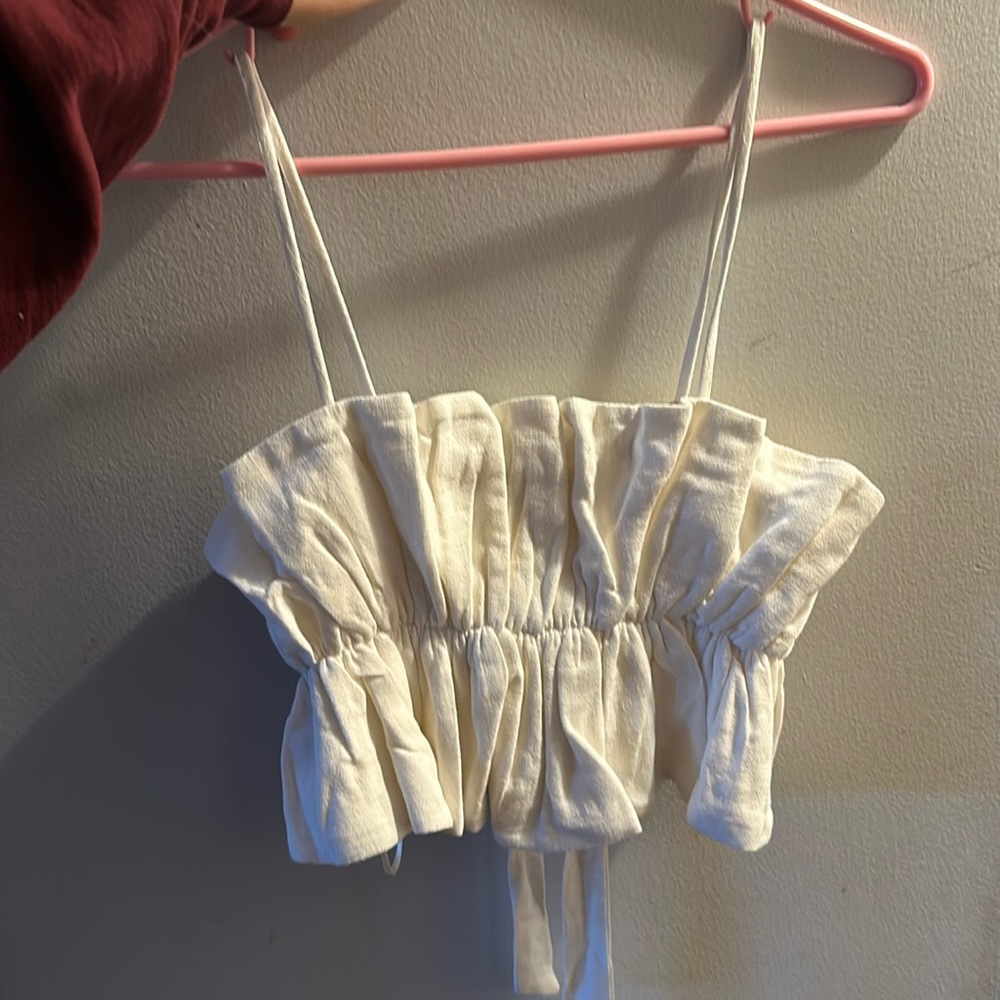White Crop-top